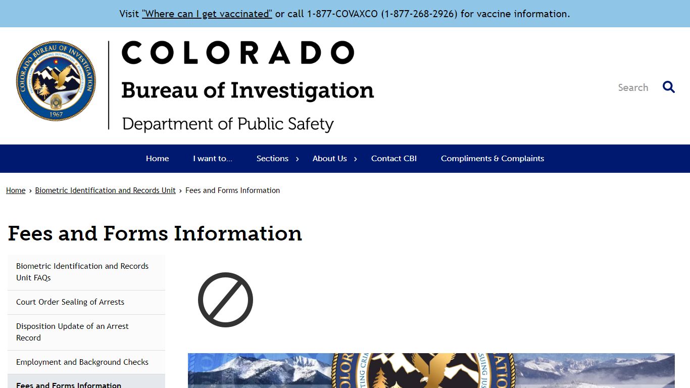 Fees and Forms Information | Colorado Bureau of Investigation